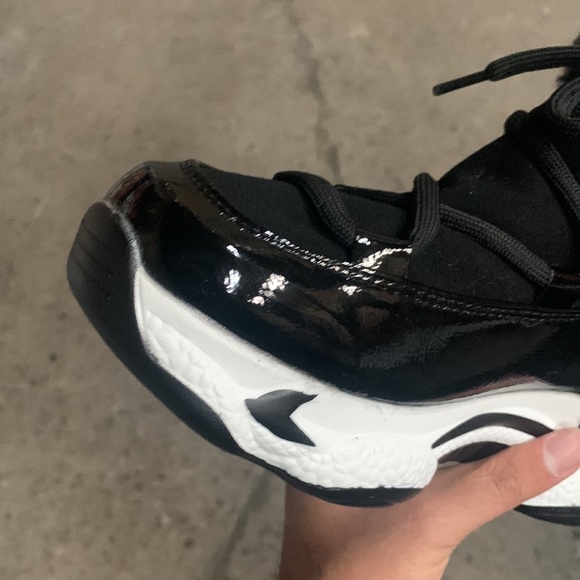 Fur Lined Thick Sole Winter High Top Sneaker in Black Faux Suede, Women’s - Picture 14 of 15